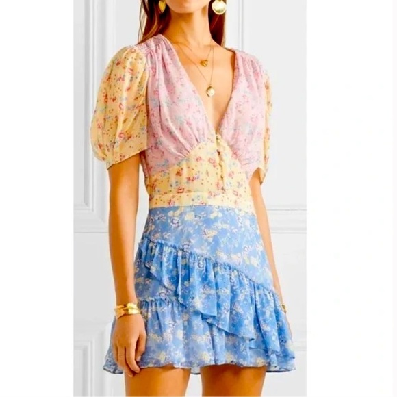 Goodnight Macaroon Dresses & Skirts - Goodnight Macaroon Floral Dress Size Small Cottagecore Prairie Fairy Flounce